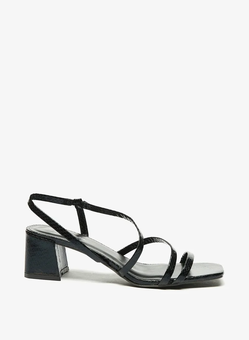 Flora Bella Square Toe Slingback Strap Sandals with Block Heels