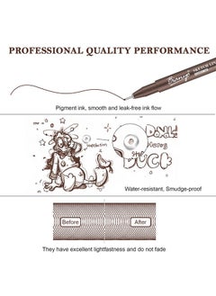 Bianyo Sepia Micro Pen Set 12 Assorted Sizes Drawing Pens With Bonus Pouch Bag Water Resistant Archival And Pigment Ink Art Pens Precision Drawing And Sketching Kit  - Image 2