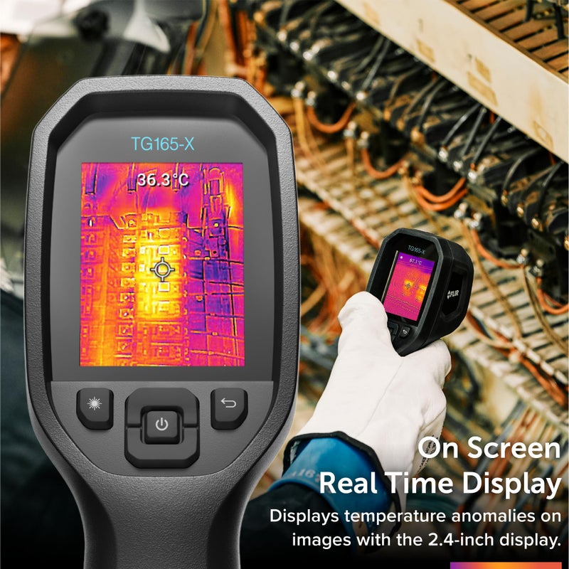 FLIR TG165-X Thermal Imaging Camera with Bullseye Laser: Commercial Grade Infrared Camera for Building Inspection, HVAC and Electrical - Image 4