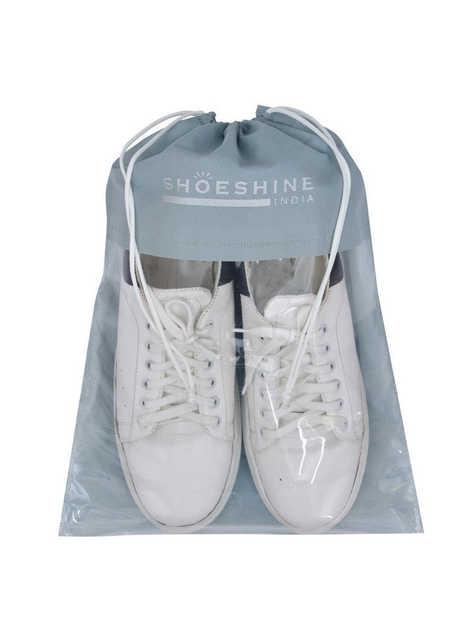 SHOESHINE Shoeshine Shoe Bag (Pack of 12 Pouch) Big Window Travel Shoe Bag Travel Storage Shoe Packing Pouches or Shoe Covers - Image 1