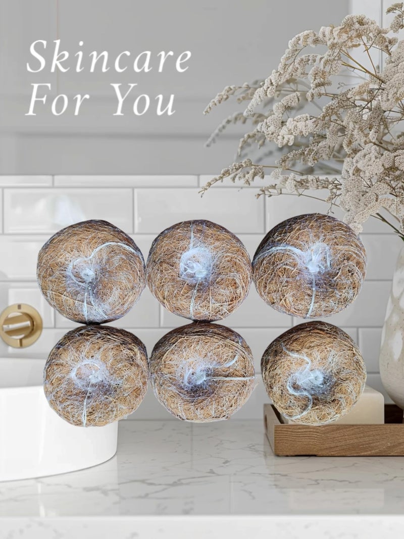 LJL Traders Vetiver Scrub Natural Loofah Pad-Handmade Ayurvedic Kerala Ramacham Scrubber Made Of Khus Roots-Skin Exfoliating Organic Round Shower Loofah & Bath Sponge Body Brush (Pack of 6) - Image 2