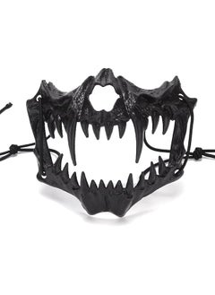 The Bros Halloween Skeleton Mask Japanese Werewolf Cosplay Mask Tiger Animal Cosplay Mask Half Face Skull Mask, for Adults Halloween Cosplay Costume Party Props  - Image 1