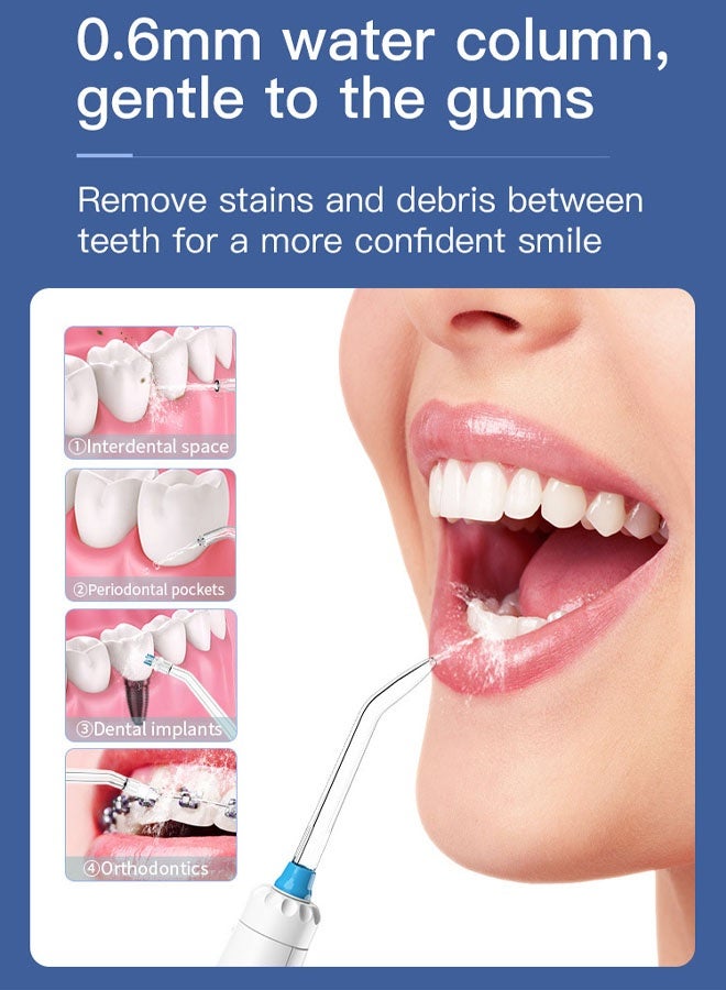 waterpluse Water Flosser Oral Irrigator, 800 ml Dental Water Tooth Cleaner, 10 Adjustable Pressures, Electric Flosser for Teeth / Braces, 5 Home Jets Professional Water Flosser Oral Irrigator（Blue） - Image 4