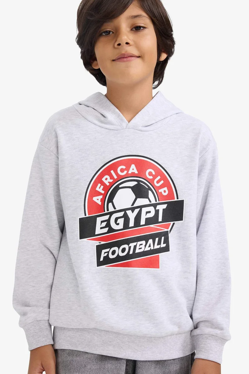 ديفاكتو Boy Crew Neck Slogan Printed Sweatshirt