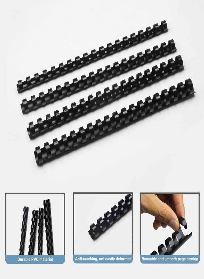 Rayson CR16202225BK Plastic Binding Combs 5/8 in. 13/16in, 7/8in, 1in, 19-Ring Letter Size, Black Comb Binding Spines, Multi-Size Pack of 40 - Image 3