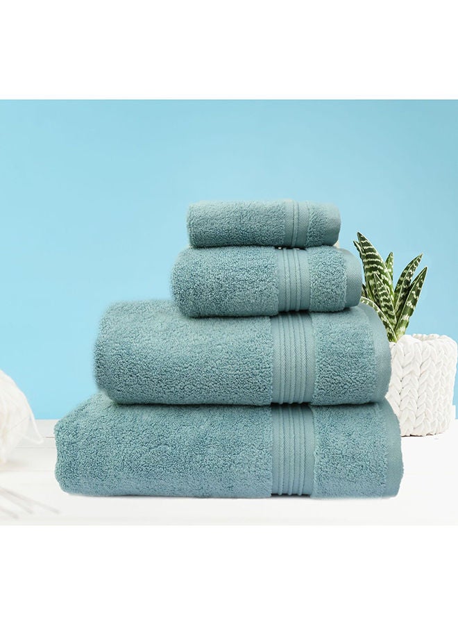 DANUBE HOME Flossy Face Towel 100% Combed Cotton 550 GSM Quick Dry Plush Wash Towel Ultra Soft Lightweight Highly Absorbent Towels For Bathroom 33x33 cm Aqua - Image 5