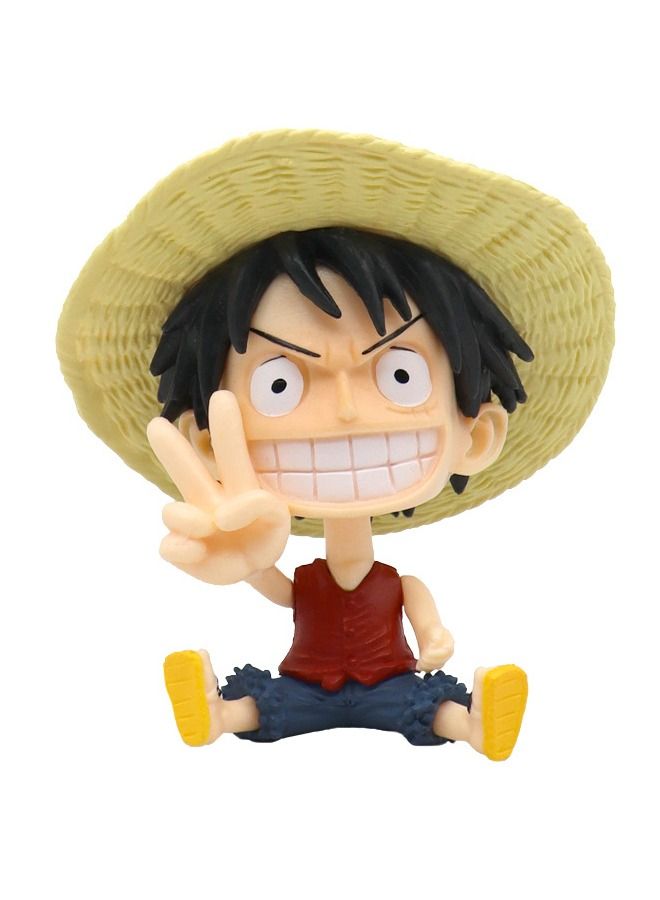 Set of 2 Anime One Piece Action Figure Set, Luffy and Zoro Figure, Collectible Model Statue Figure Toy, High Quality Cartoon Figure Toy Suitable For Car and Table Decoration - Image 2