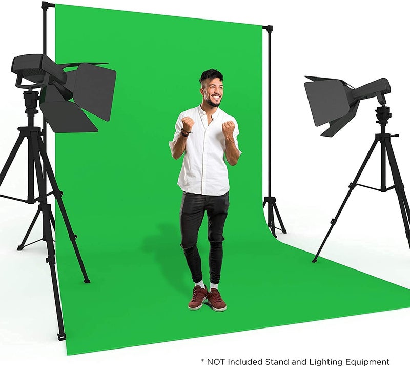 Boltove® 6x9 Ft. Green Screen Backdrop Background Curtain Rod Pocket for Photography, Photoshoot, Product Photography, Live Streaming, Zoom Meetings, VFX Editing, YouTube Video, FB Short Video, Instagram Reels - Image 3