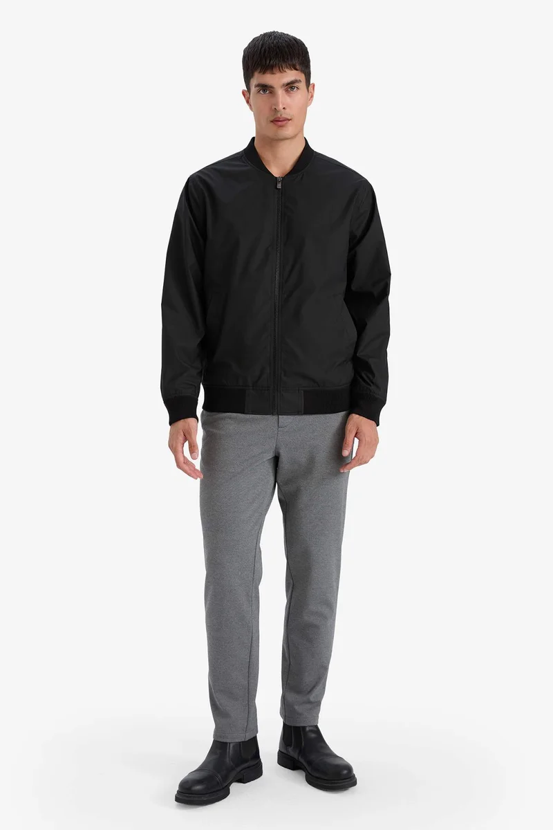 DeFacto Slim Fit College Collar Bomber Waterproof Jacket