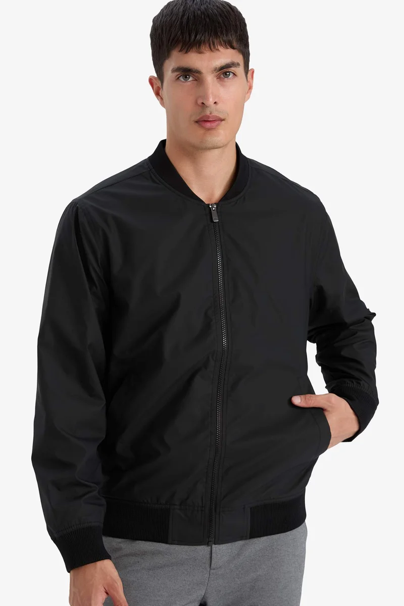 DeFacto Slim Fit College Collar Bomber Waterproof Jacket