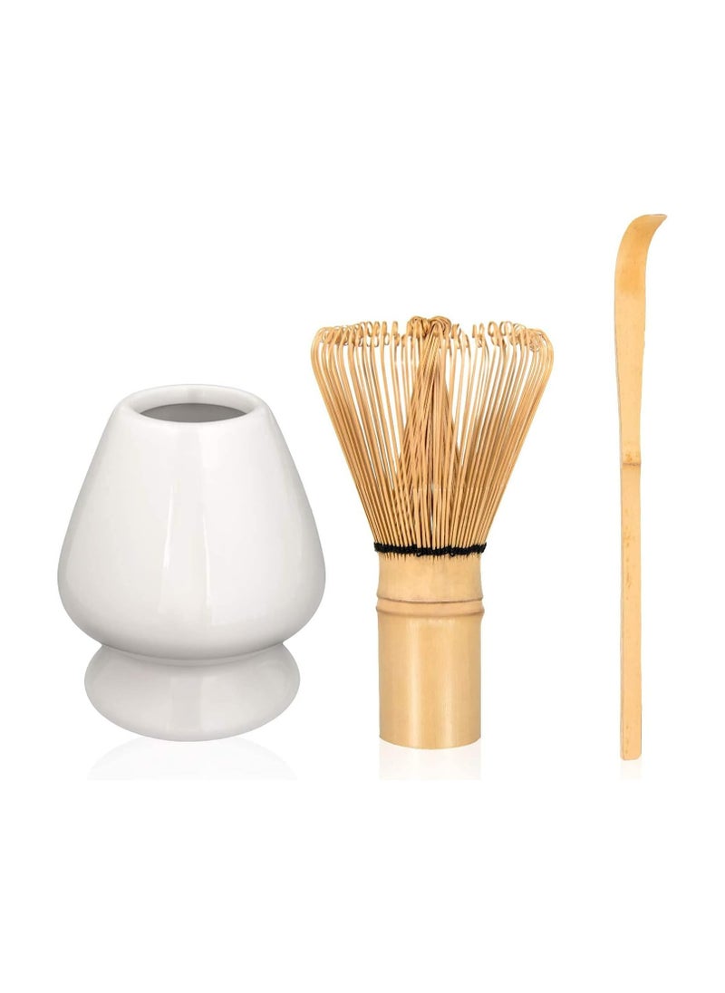 Arabest Traditional Matcha Tea Tool Set, Whisk  100-Prongs+ Ceramic Whisk Holder + Tea Scoop Handmade Matcha Kit for Matcha Tea Lover  - Image 1