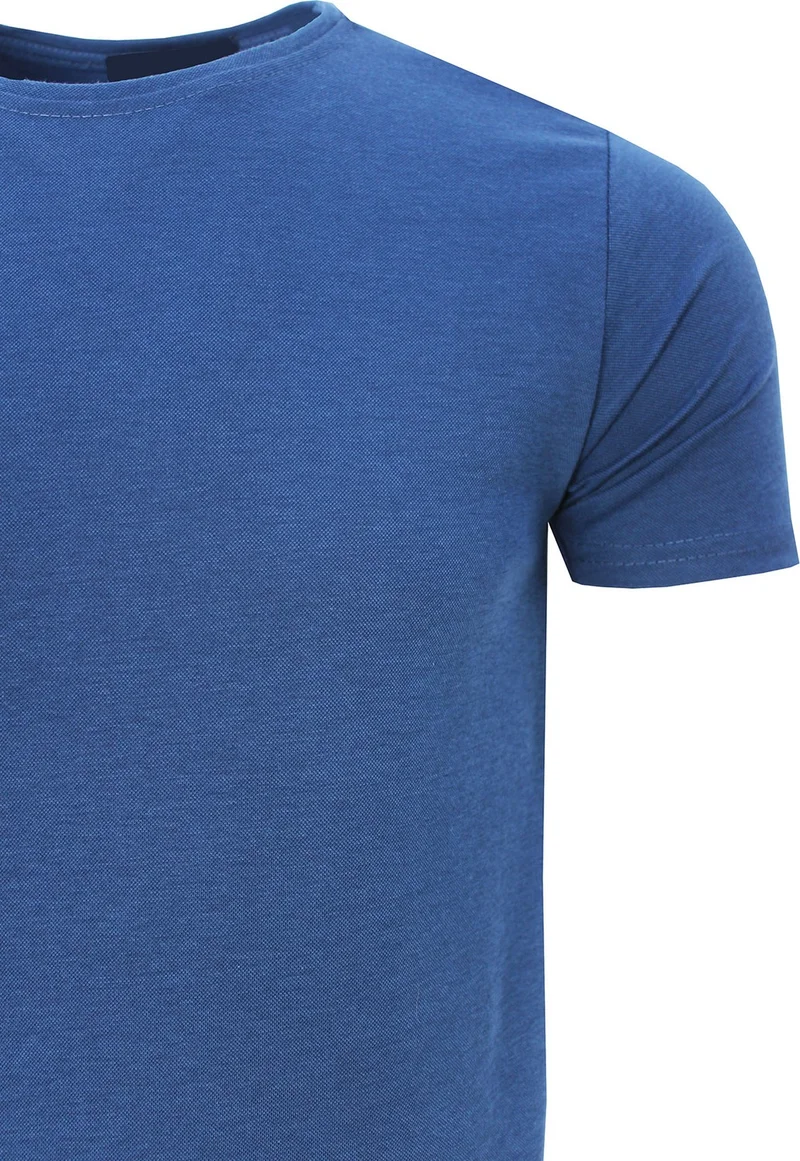فاريتا Men's Indigo Regular Cut Round Neck Knitwear T-Shirt