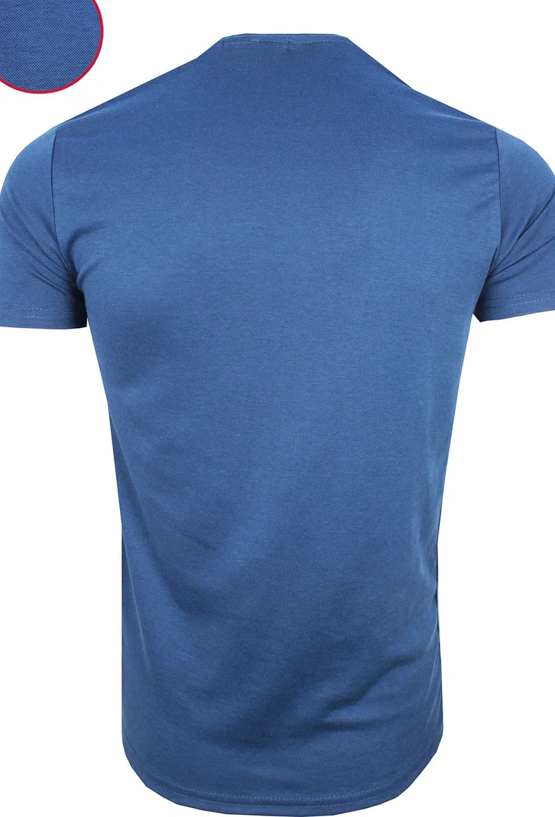 فاريتا Men's Indigo Regular Cut Round Neck Knitwear T-Shirt