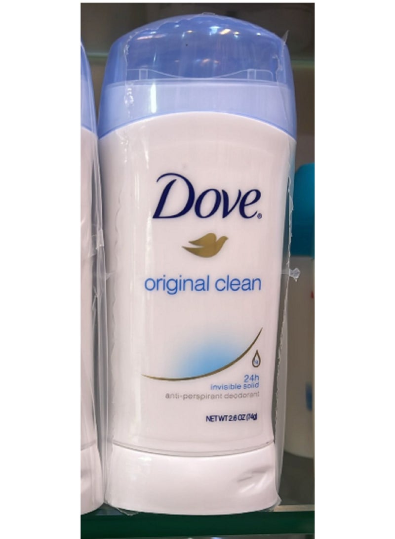 دوف مزيل عرق دوف الأصلي كلين إنفيزيبل سوليد - للنساء، 2.6 أونصة