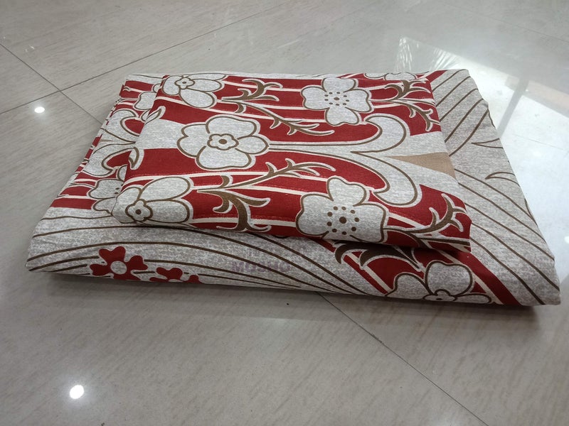 Mosho 220 TC Glace Cototn Double Bed King Size BedSheet || 9 Feet 108x108 Inch Without Joint || with 2 Pillow Covers - Image 3