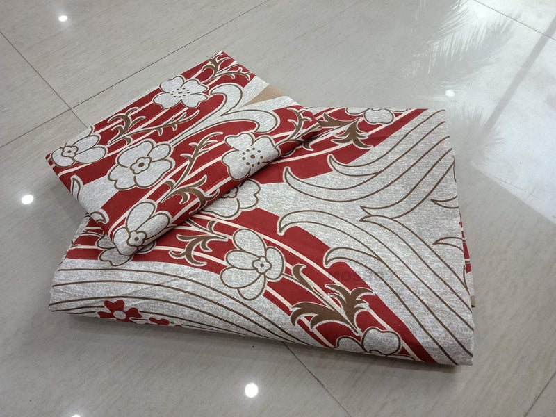 Mosho 220 TC Glace Cototn Double Bed King Size BedSheet || 9 Feet 108x108 Inch Without Joint || with 2 Pillow Covers - Image 2