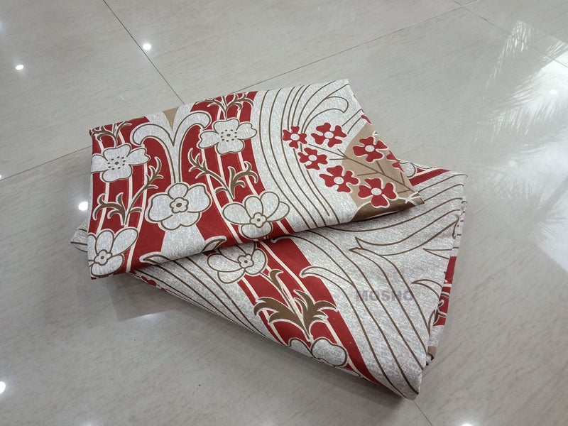 Mosho 220 TC Glace Cototn Double Bed King Size BedSheet || 9 Feet 108x108 Inch Without Joint || with 2 Pillow Covers - Image 1