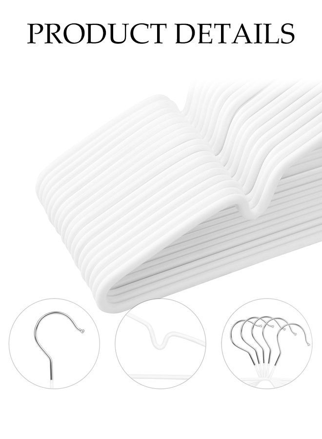 DUNISO 50 Pack Wire Hangers,Heavy Duty Metal Hangers,Coat Hangers with Non-Slip Grooves,Waterproof and Anti Slip,Strong and Durable,Space Saving,for Hanging Coats,Suits,Jackets, Shirt,40cm - Image 3