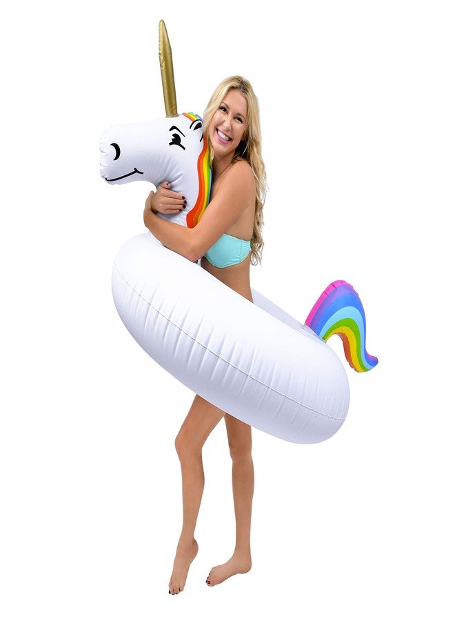 GoFloats Unicorn Pool Float Party Tube - Inflatable Rafts, Adults & Kids - Image 1