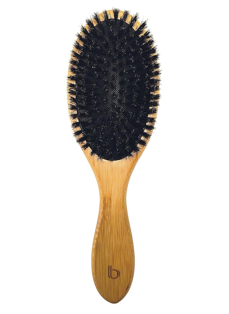 Better Beauty Products - Large Oval Paddle Styling Brush Professional Salon Brush 100 Natural Bamboo with 100 SOFT Boar Bristles Wooden Oval Brush - Image 1