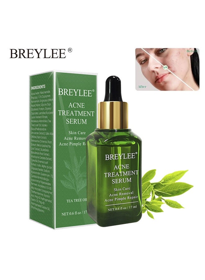 Breylee Acne Treatment Serum,Tea Tree Acne Treatment Serum, Clear Skin Serum for Clearing Severe Acne,Breakout, Remover Pimple and Repair Skin 17ml - Image 1
