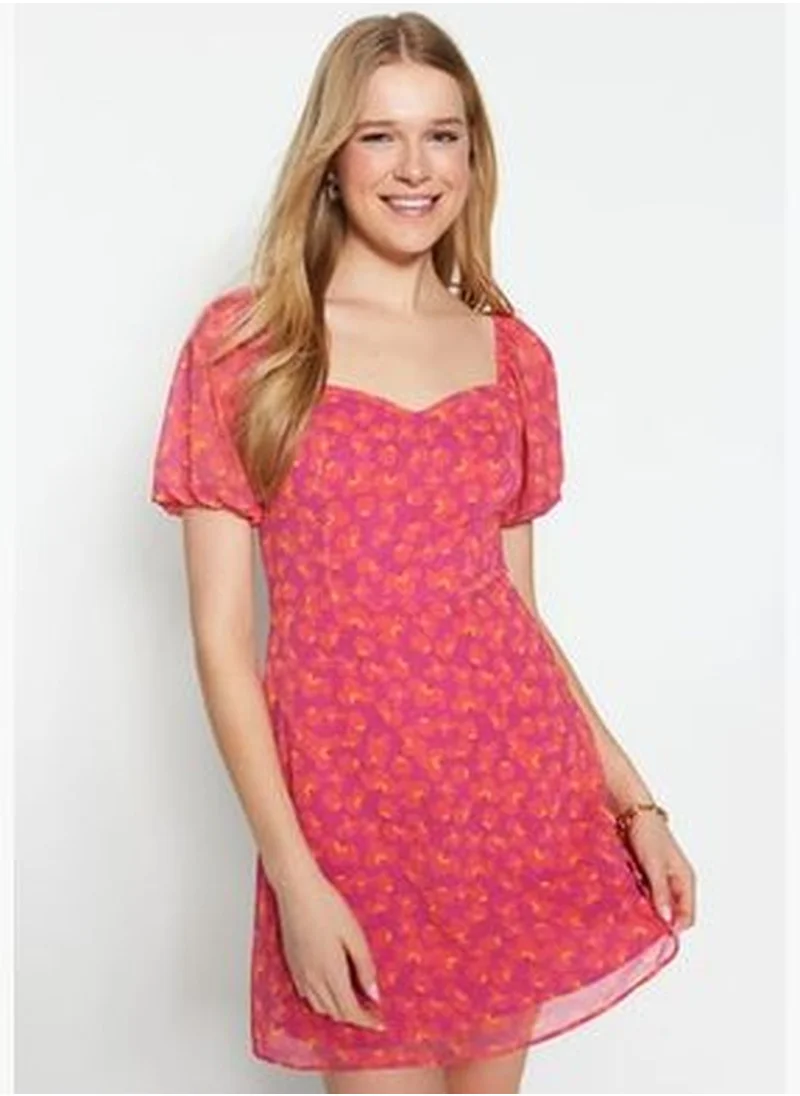 trendyol Fuchsia Balloon Sleeve Dress TWOSS23EL00512