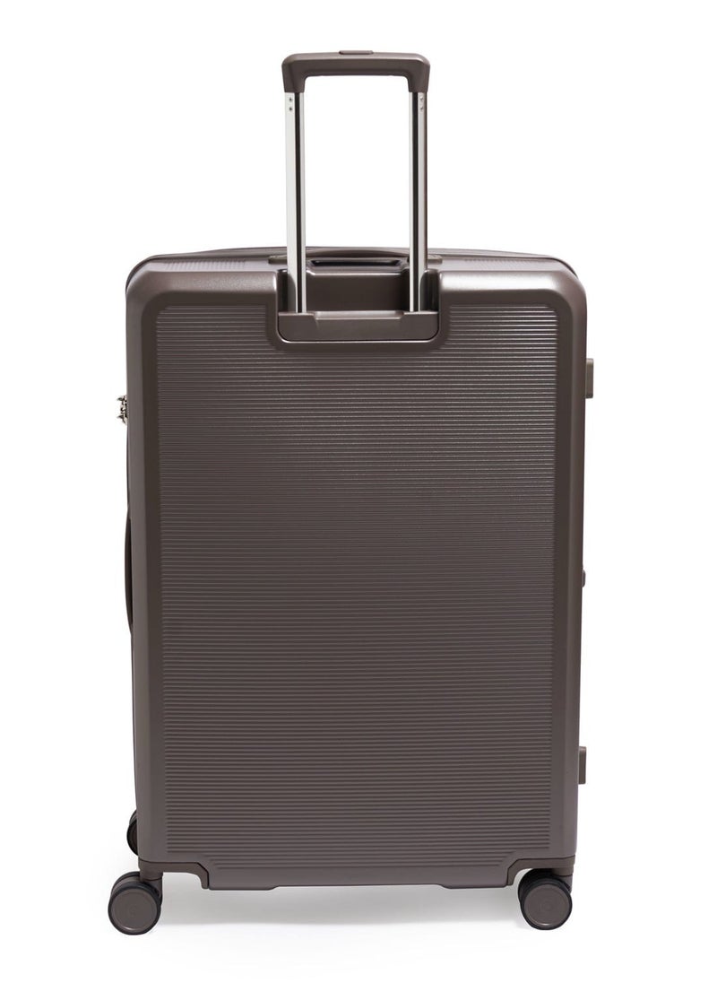Echolac - Sense 78cm Hardcase Expandable 4 Double Wheel Check-In Luggage Trolley Brown - Image 1