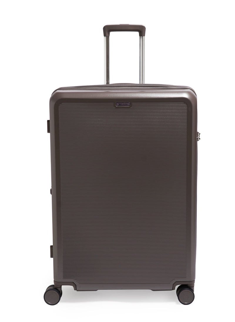 Echolac - Sense 78cm Hardcase Expandable 4 Double Wheel Check-In Luggage Trolley Brown - Image 1