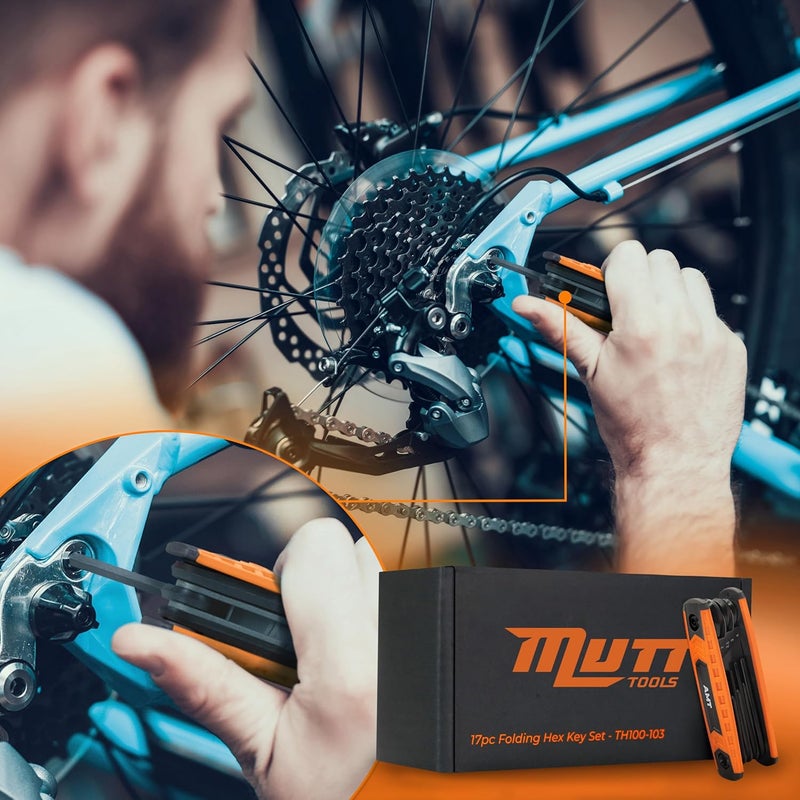 AMERICAN MUTT TOOLS Mutt Tools 25pc Folding Allen Key Set – Compact SAE & Metric Tool for Bikes, DIY, Archery – Color-Coded, Allen Wrenches Sets Stamped with Sizing Info - Image 5