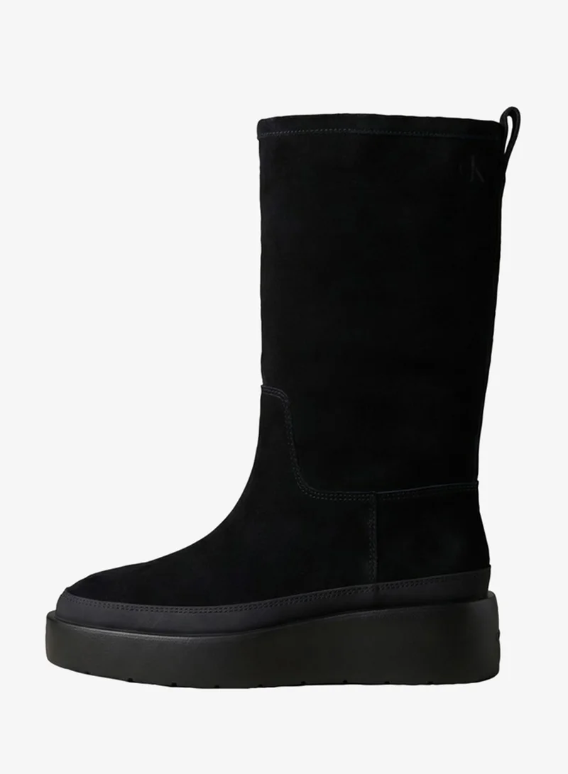 Calvin Klein Suede Water Repellent Platform Boots