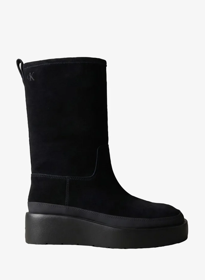 Calvin Klein Suede Water Repellent Platform Boots