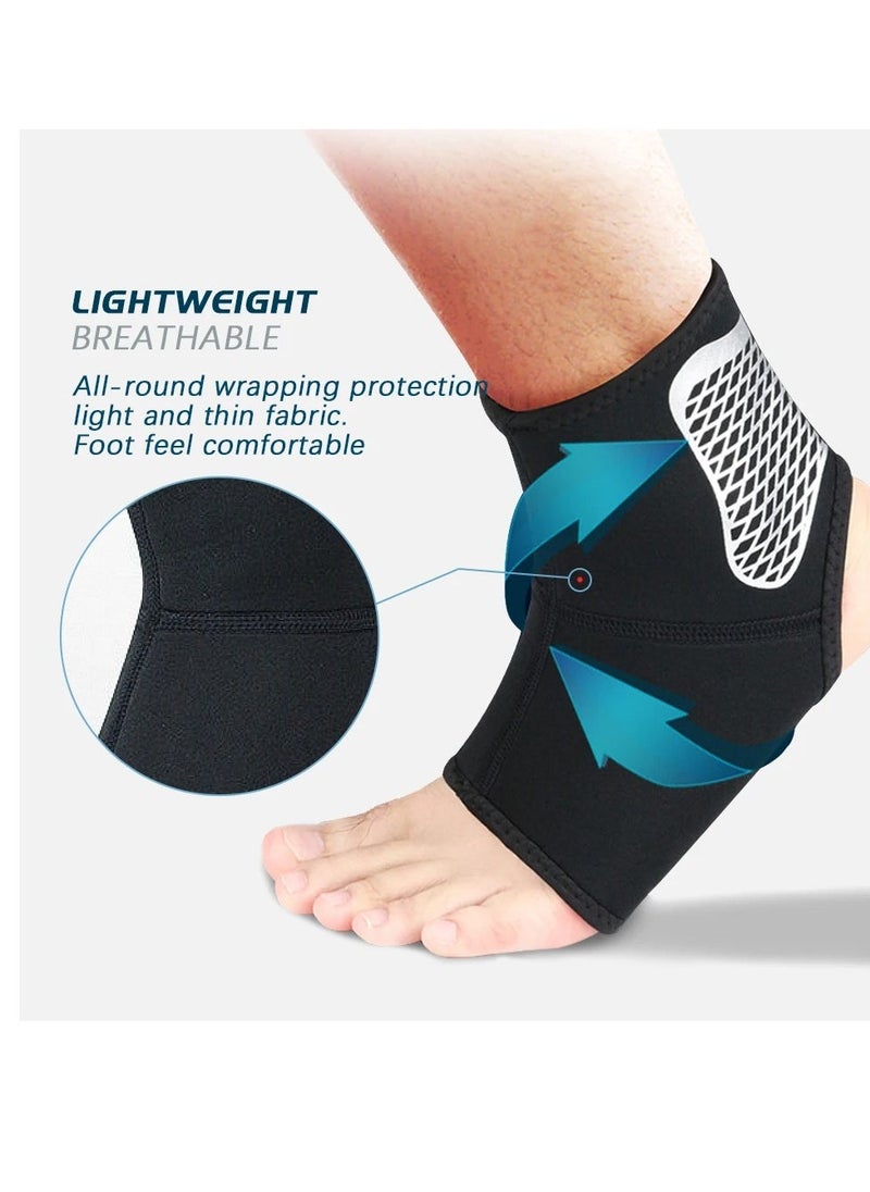 Generic - Compression Socks for Plantar Fasciitis 2Pcs Achilles Tendonitis Relief Ankle Support Sleeve Brace Wraps for Sports Protection Basketball Hiking - Image 1