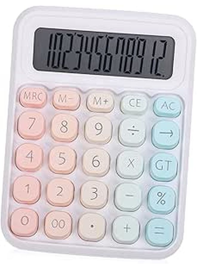 Basic Handheld Calculator Gradient Color Design Multifunction Office Desk Accessory Easy To Use For School And Business - Image 1