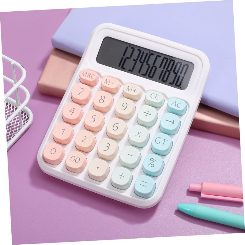 Basic Handheld Calculator Gradient Color Design Multifunction Office Desk Accessory Easy To Use For School And Business - Image 5