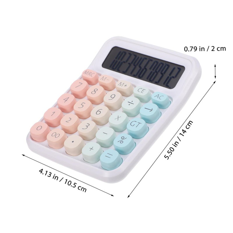 Basic Handheld Calculator Gradient Color Design Multifunction Office Desk Accessory Easy To Use For School And Business - Image 3