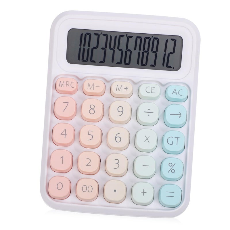 Basic Handheld Calculator Gradient Color Design Multifunction Office Desk Accessory Easy To Use For School And Business - Image 2