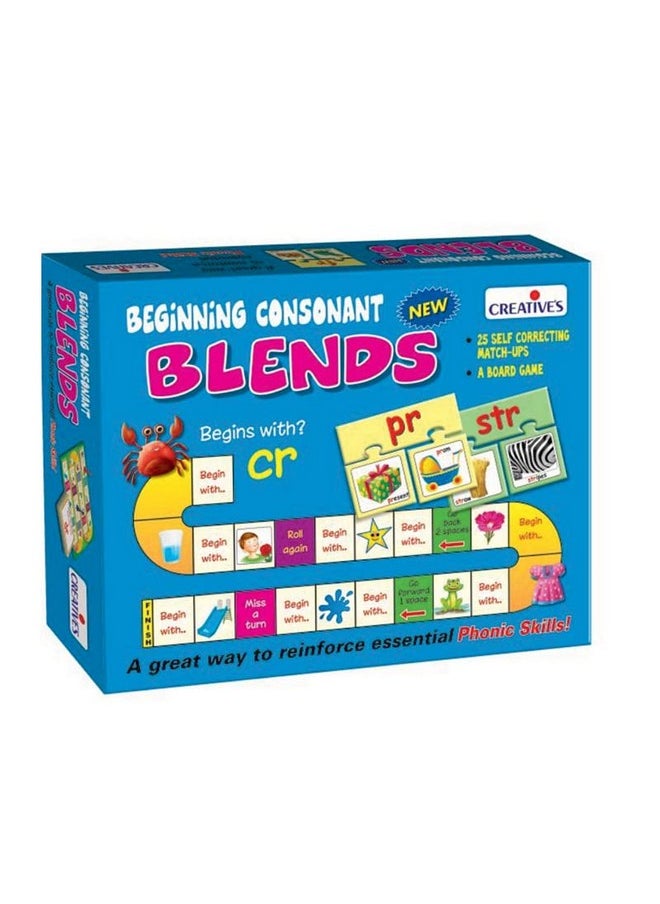 Creative's Creative's Beginning Consonant Blends + Fun with Phonics Vowel Match-Ups Combo Pack | Match-Up Card | Vocabulary Games | Educational Games for Kids 4 & Up | | Exotic Set Multicolor for Preschool Kids  - Image 5