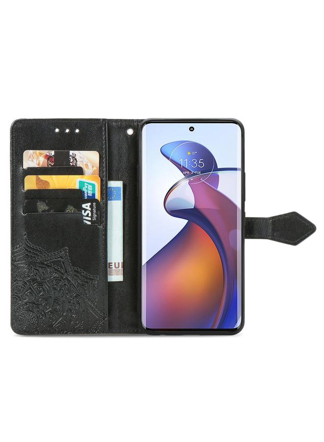 erorex Case For Motorola Edge 30 Fusion Mandala Flower Embossed Leather Phone Case - Image 3