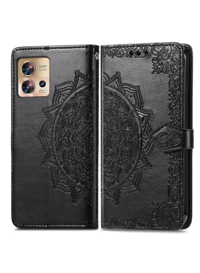 erorex Case For Motorola Edge 30 Fusion Mandala Flower Embossed Leather Phone Case - Image 2