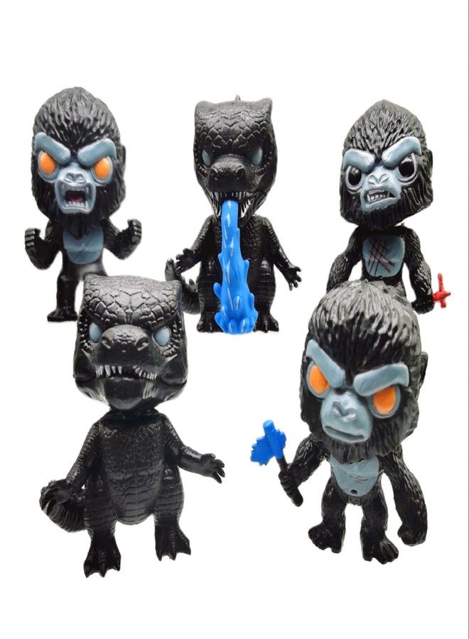 KENMA Godzilla vs King Kong Action Figure Set of 5 pcs PVC Gojira King Kong Van De Monsters 10 Cm Action Figures Model Toy - Image 1