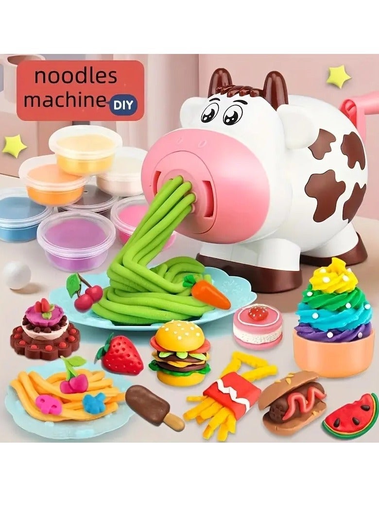 Clay Dough Sets Play Dough Tools, Kitchen Creations Noodle Playset And Ice Cream Maker Machine Play Dough Kit Gifts For Kids