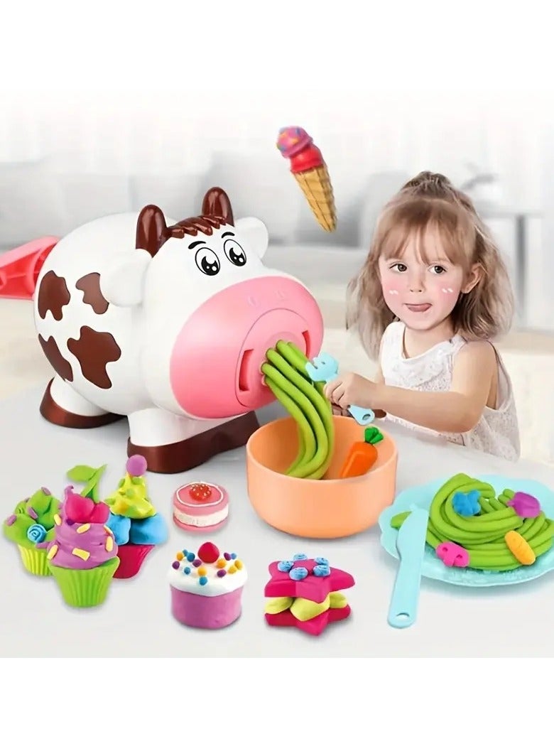 Clay Dough Sets Play Dough Tools, Kitchen Creations Noodle Playset And Ice Cream Maker Machine Play Dough Kit Gifts For Kids
