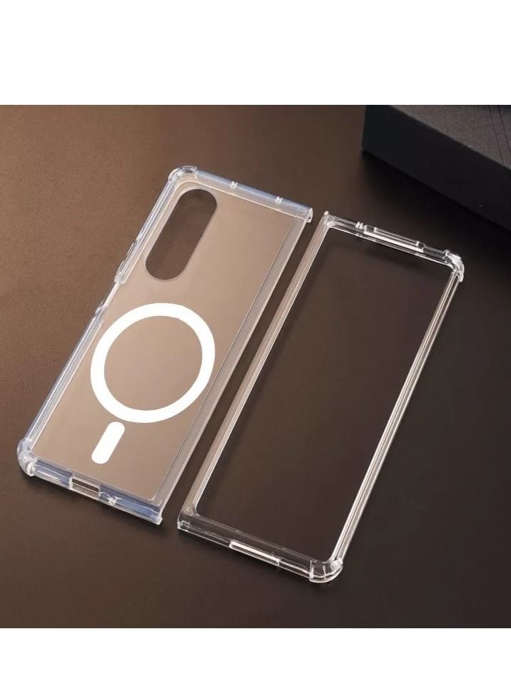 New Wireless Charging MagSafe Phone Case For Samsung Z Fold 4 Magnetic Clear Phone Case For Z Fold 4  - Image 2