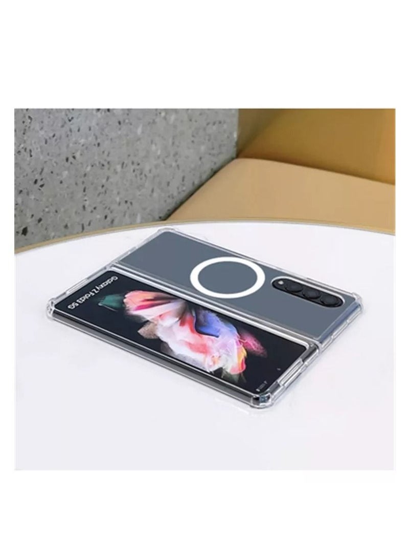 New Wireless Charging MagSafe Phone Case For Samsung Z Fold 4 Magnetic Clear Phone Case For Z Fold 4  - Image 5