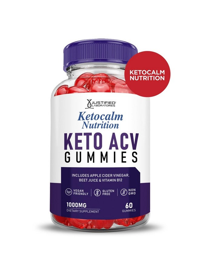 Justified Laboratories Ketocalm Nutrition Keto ACV Gummies Advanced Formula 1000MG Keto Calm Nutrition Keto Gummies Apple Cider Vinegar Formulated with Pomegranate Beet Juice Powder B12 Vegan Non GMO 60 Gummys - Image 3