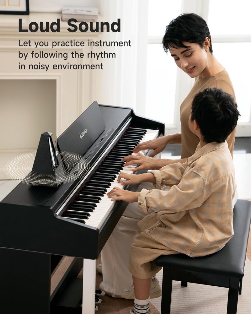 Donner Mechanical Metronome for Piano Guitar Drum Violin Saxophone Musician, Track Beat and Tempo, Loud Sound, Steel Movement, DPM-1, Black - Image 4