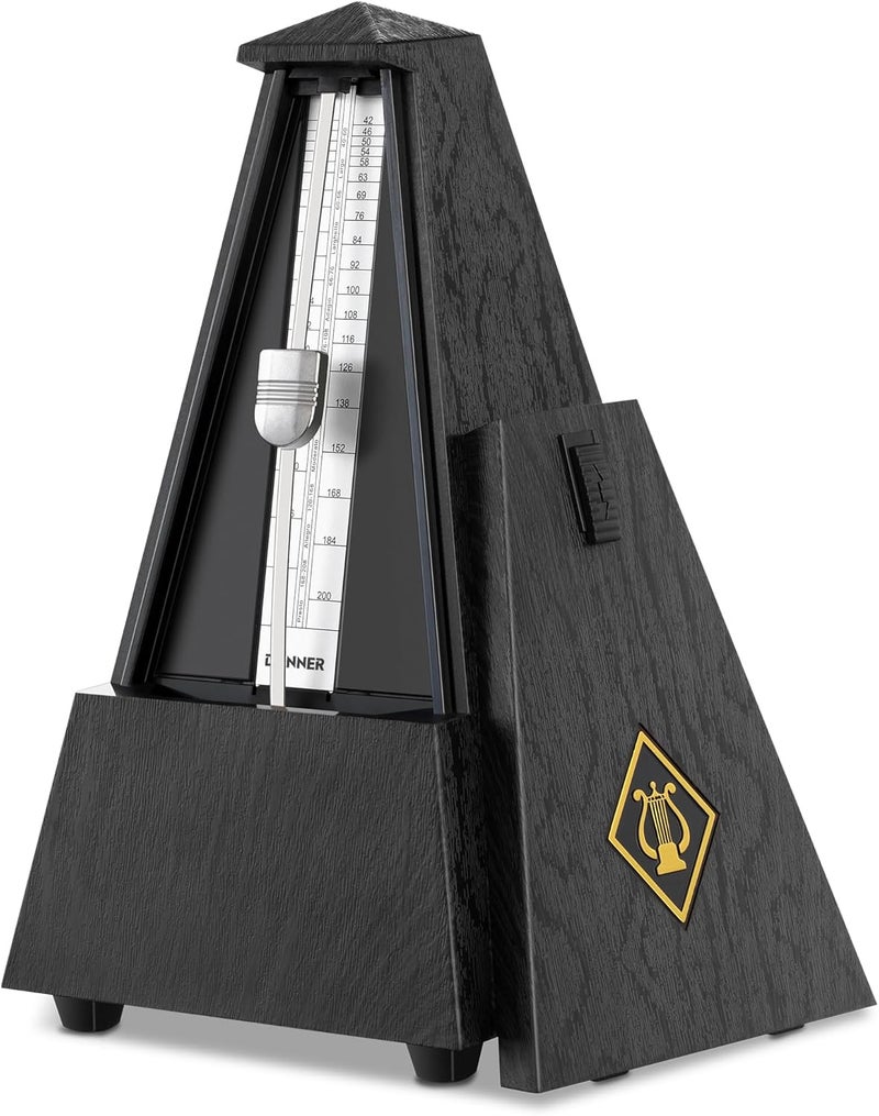 Donner Mechanical Metronome for Piano Guitar Drum Violin Saxophone Musician, Track Beat and Tempo, Loud Sound, Steel Movement, DPM-1, Black - Image 1