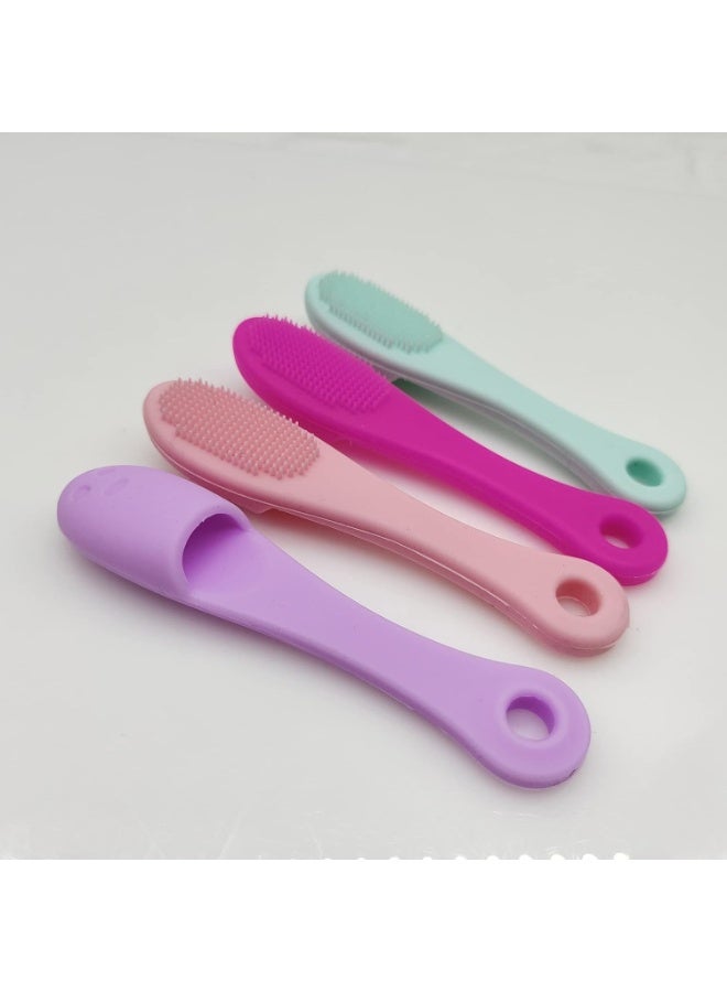 6 قطع من فرش تنظيف الوجه اليدوية المصنوعة من السيليكون الناعم، فرشاة تنظيف الوجه لتنظيف الوجه بلطف وفعالية وازالة الرؤوس السوداء والتدليك - Image 5