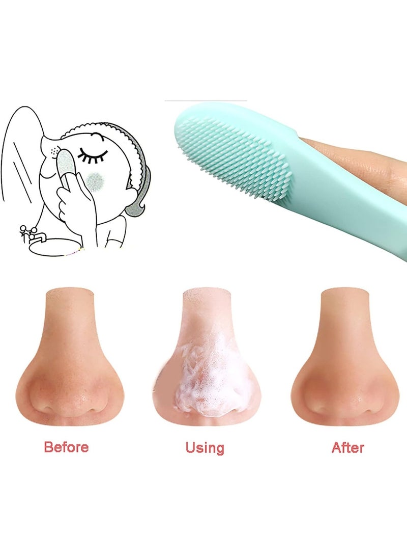 6 قطع من فرش تنظيف الوجه اليدوية المصنوعة من السيليكون الناعم، فرشاة تنظيف الوجه لتنظيف الوجه بلطف وفعالية وازالة الرؤوس السوداء والتدليك - Image 3