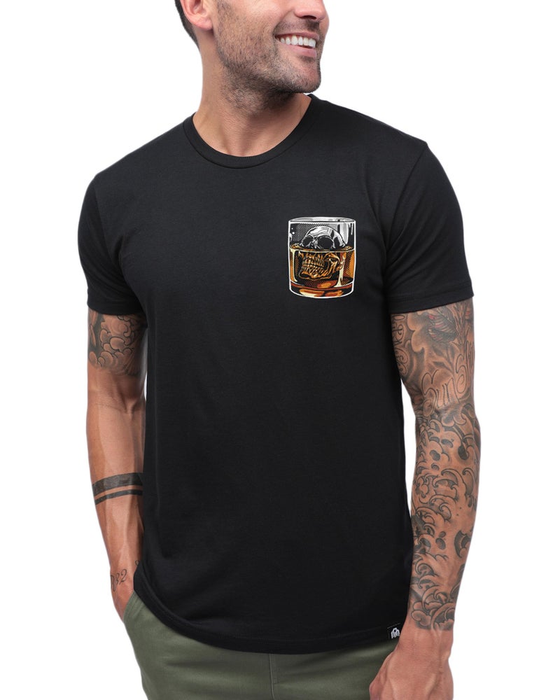 INTO THE AM Dark Elixir Tee for Men - Short Sleeve Design T-Shirts (Black, Large) - Image 1